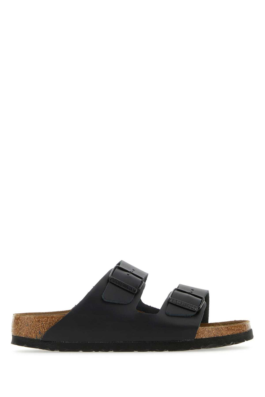 Birkenstock Natural Leather slide in black