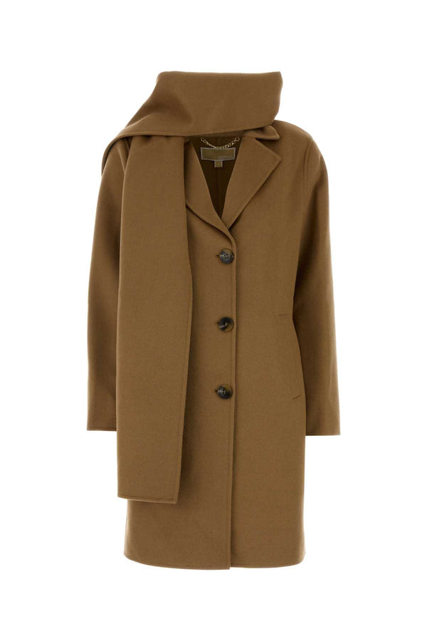 Michael By Michael Kors Scarf 80% Wool coat in camel