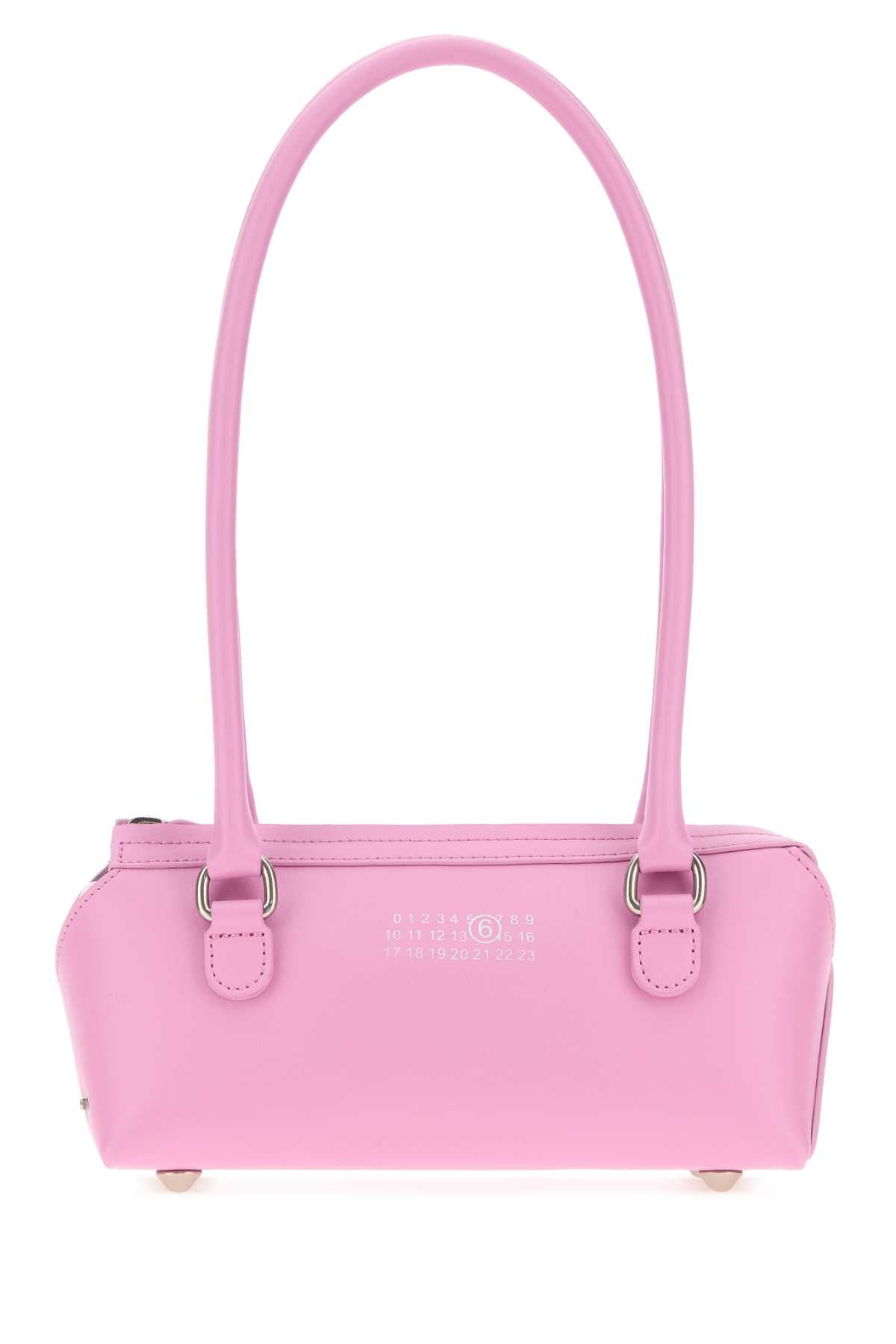 Pink Leather Bauletto Shoulder Bag Pastellavender Borse A Tracolla