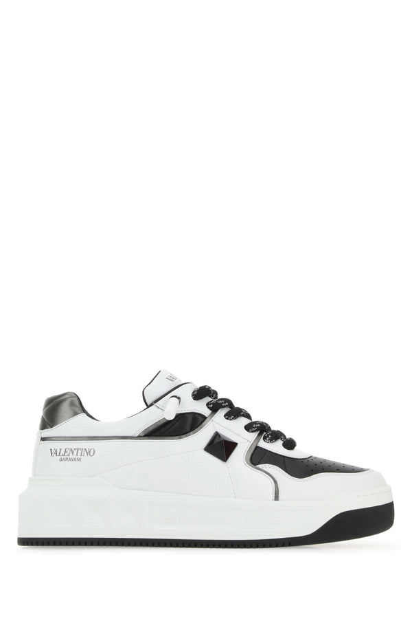 Valentino Garavani Stud Lambskin leather sneaker in white