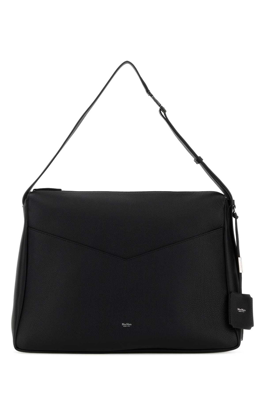 Max Mara Exterior: 100% Calf shoulder bag in black