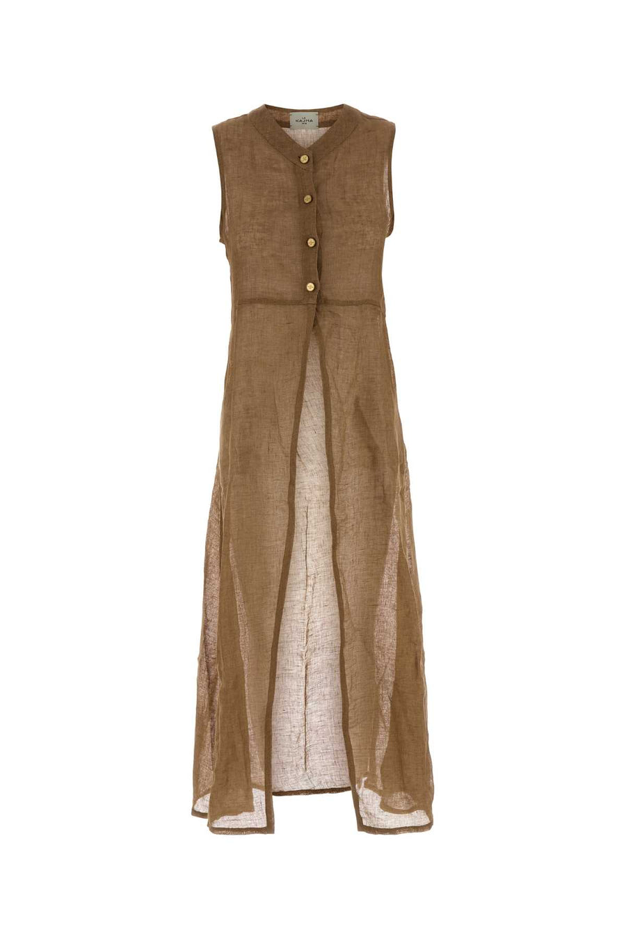 Le Kasha Cover 100% Linen dress in beige