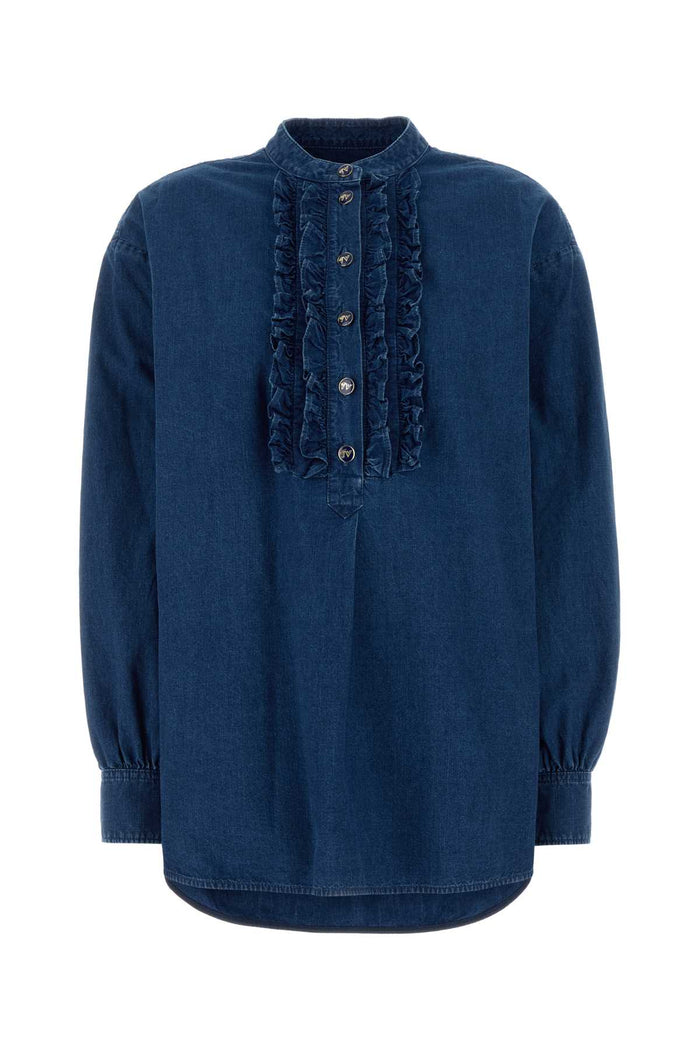 Denim Blouse Mediumbluedenim Exterior: Cotton Maglie