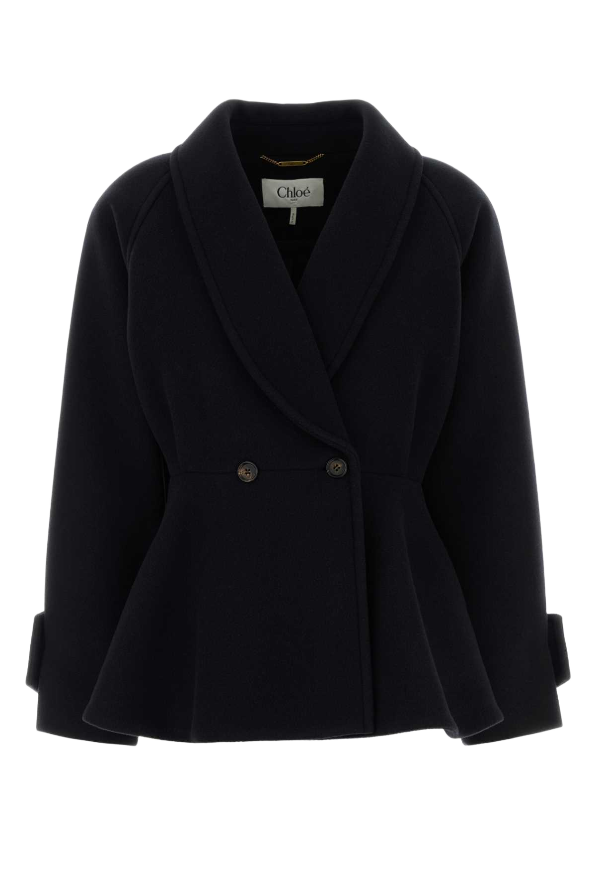 Black Wool Blend Coat Iconicnavy Cappotti