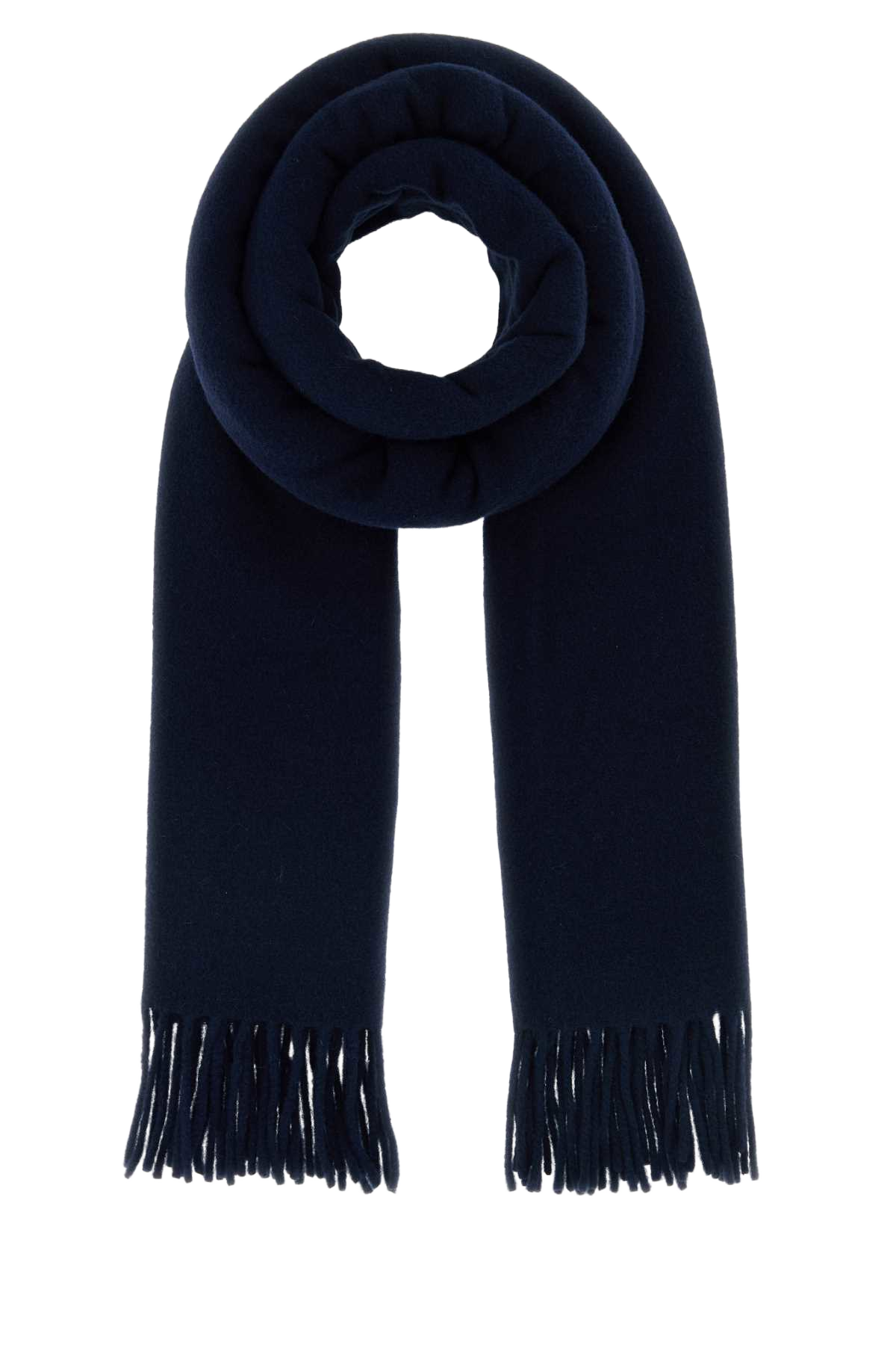 Navy Blue Wool Scarf Classicnavy Virgin Sciarpe E Foulard