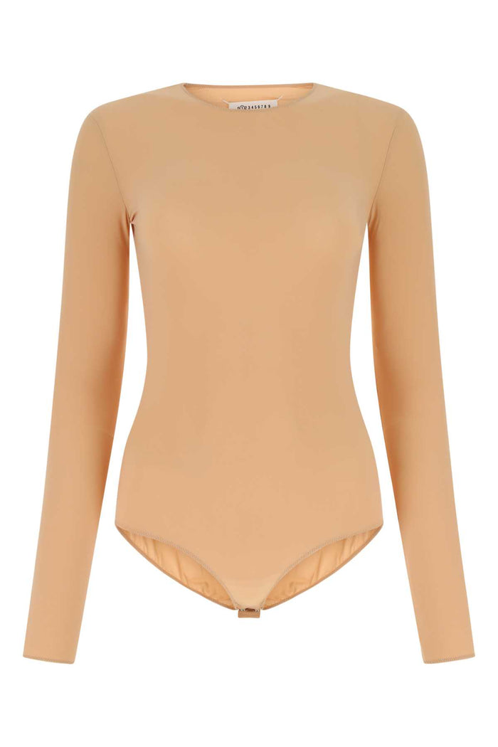 Skin Pink Stretch Nylon Bodysuit 121 Exterior: Elastane Maglie