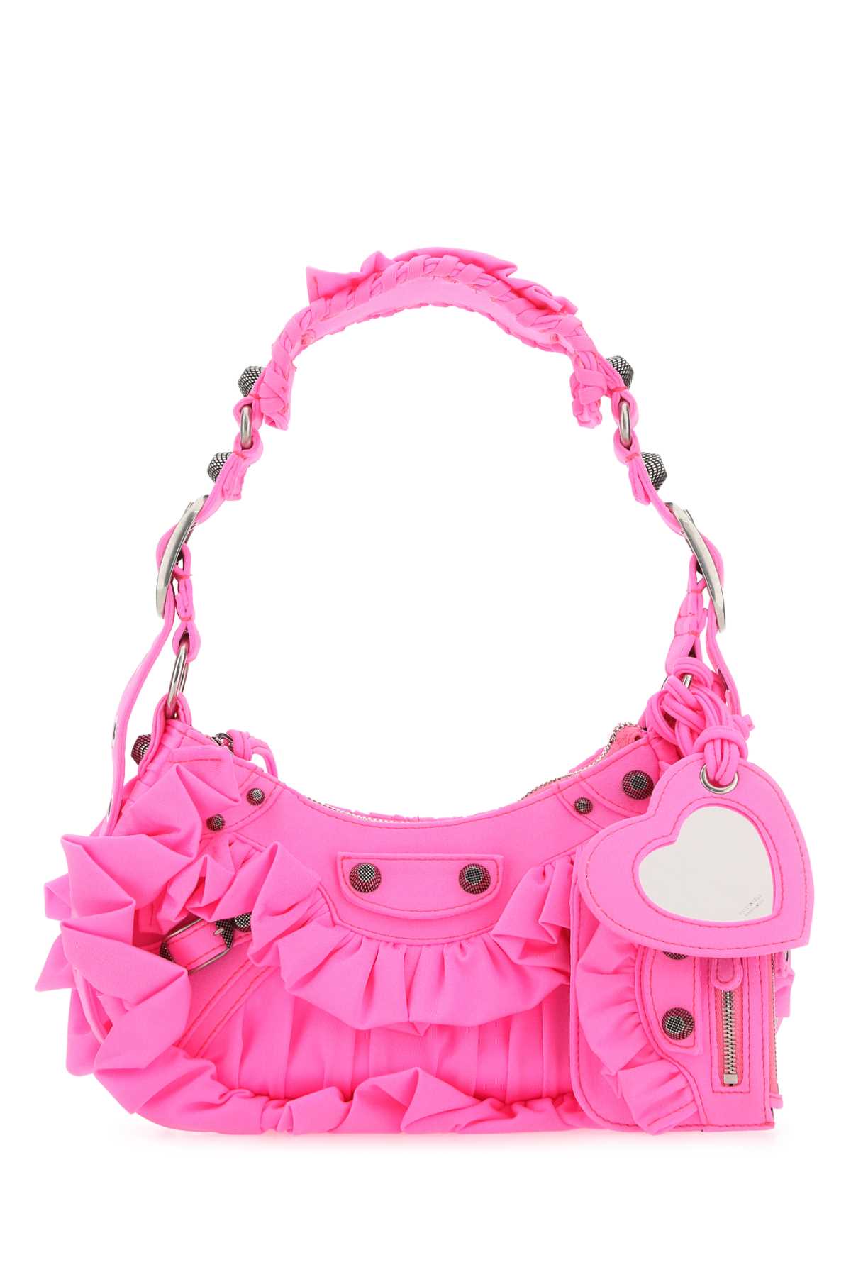 Fluo Pink Fabric Le Cagole Xs Shoulder Bag 5627 Borse A Mano