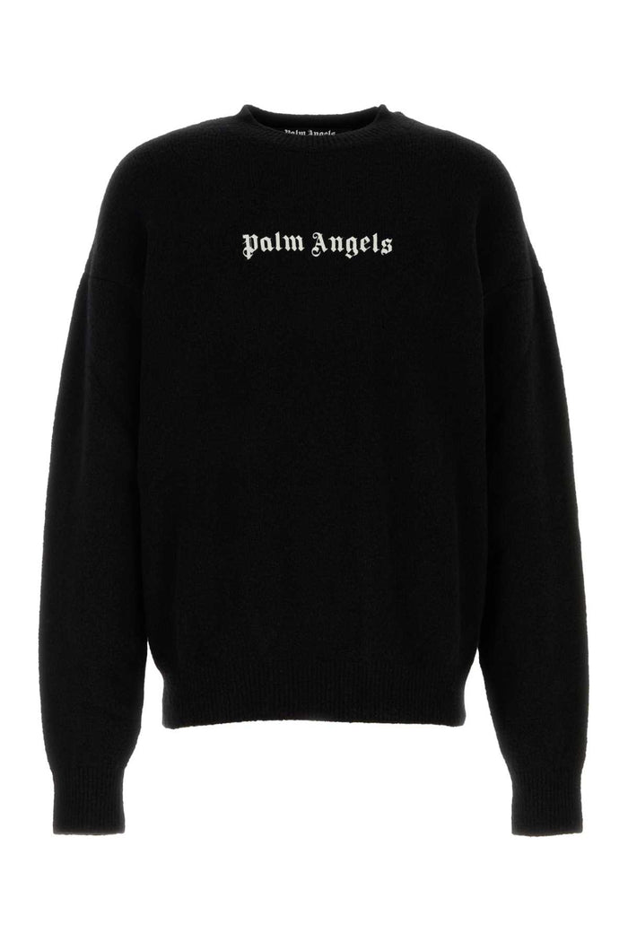 Black Stretch Wool Blend Sweater 1003 Maglieria