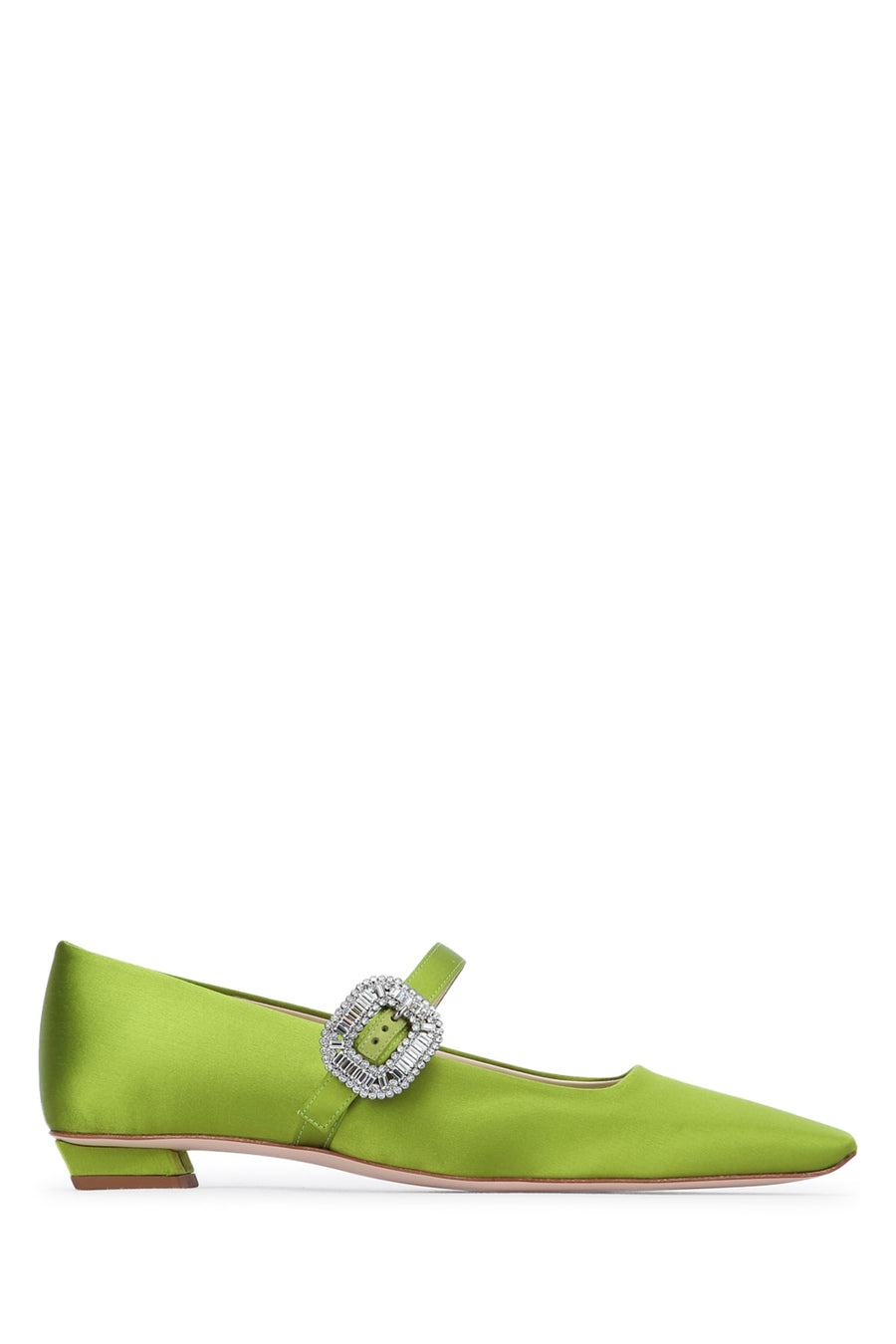 Roger Vivier Strass 100% Leather flat in green
