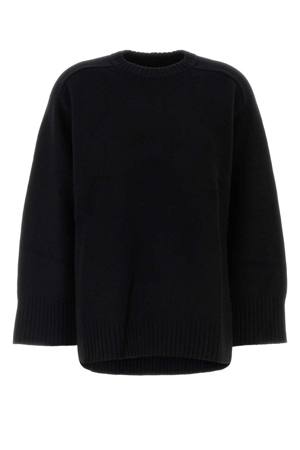Loulou De Saison Long 90% Merino wool sweater in black