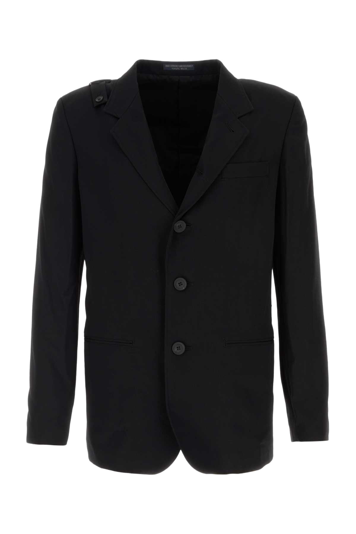Black Wool Blazer Exterior: Lining: Cupro Giacche E Gilet