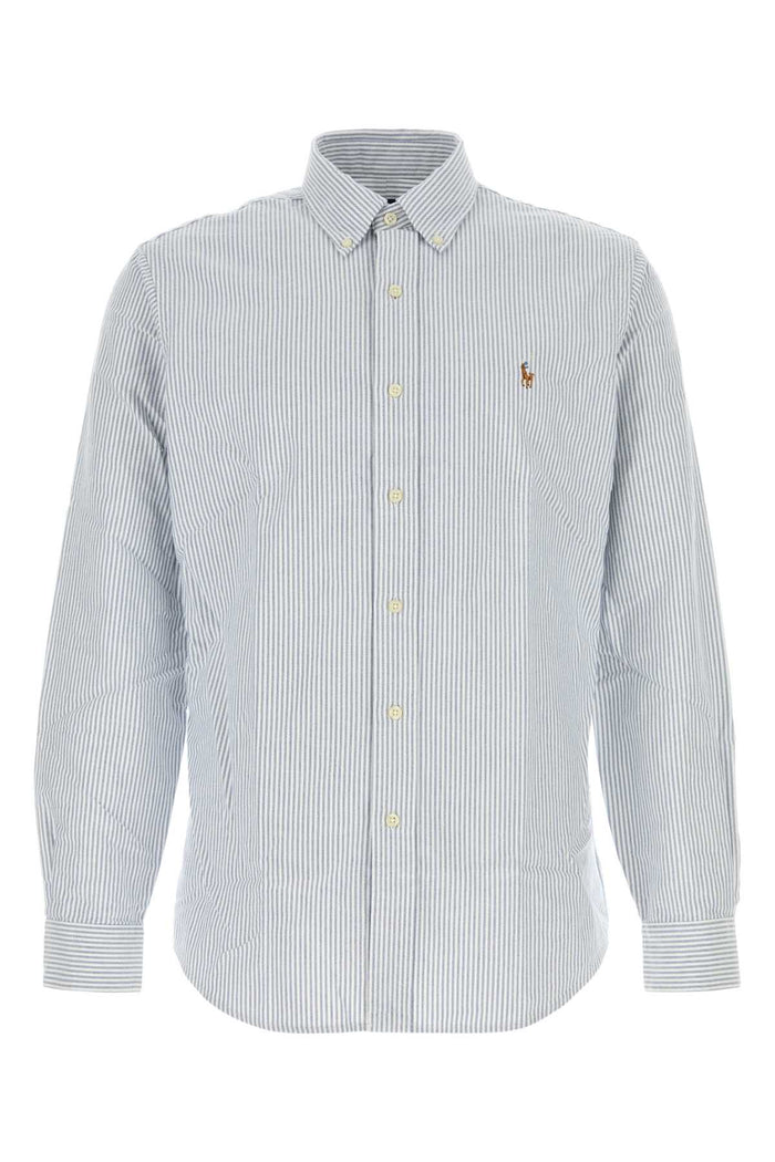 Embroidered Oxford Shirt 6636anavywhite Exterior: Cotton Camicie