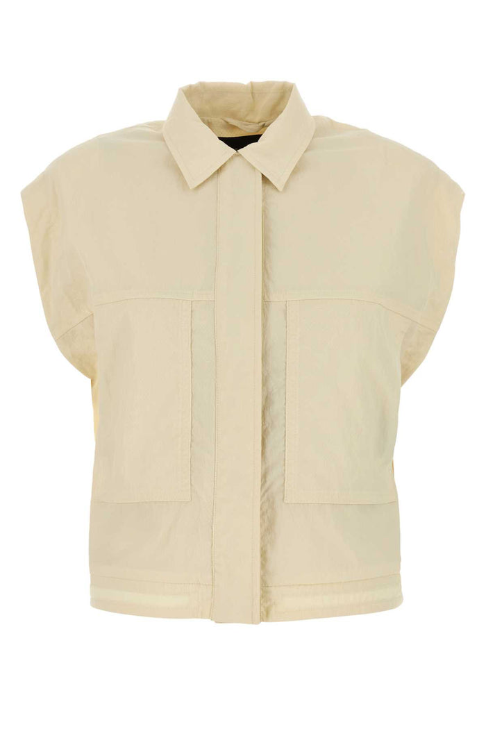 Cream Nylon Vest Pannascuro Giubbini