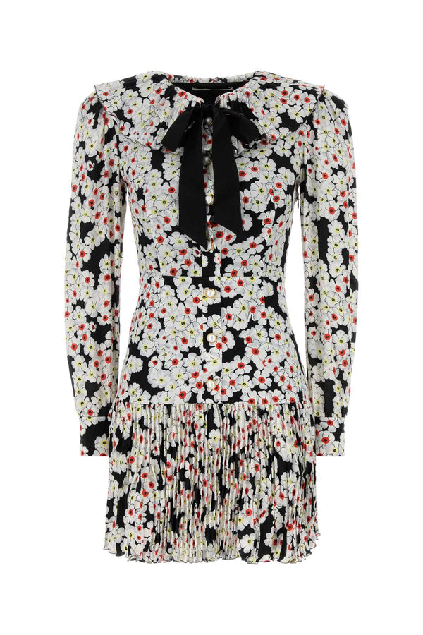 Alessandra Rich Exterior: 100% Silk dress in black