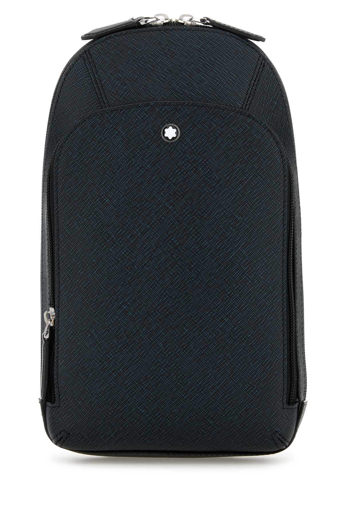 Melange Blue Leather Crossbody Bag 000 Borse A Tracolla