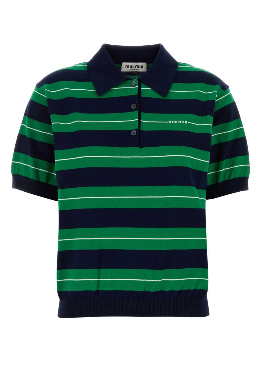 Miu Miu 100% cotton polo shirt in green