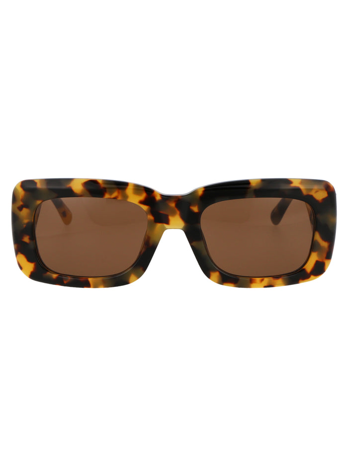 Attico3c21sun C21 T-shell/yellowgold/brown Acetate Sunglasses
