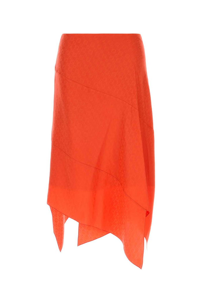 Coral Silk Skirt Bitter-25 Exterior: Lining: Gonne