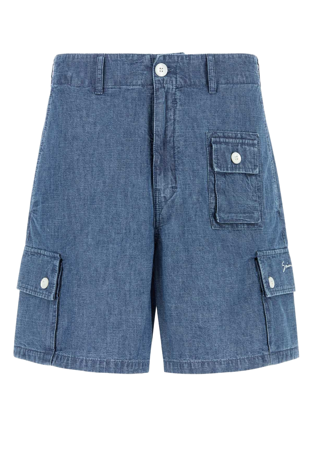 Denim Bermuda Shorts Denimblue Exterior: Cotton
