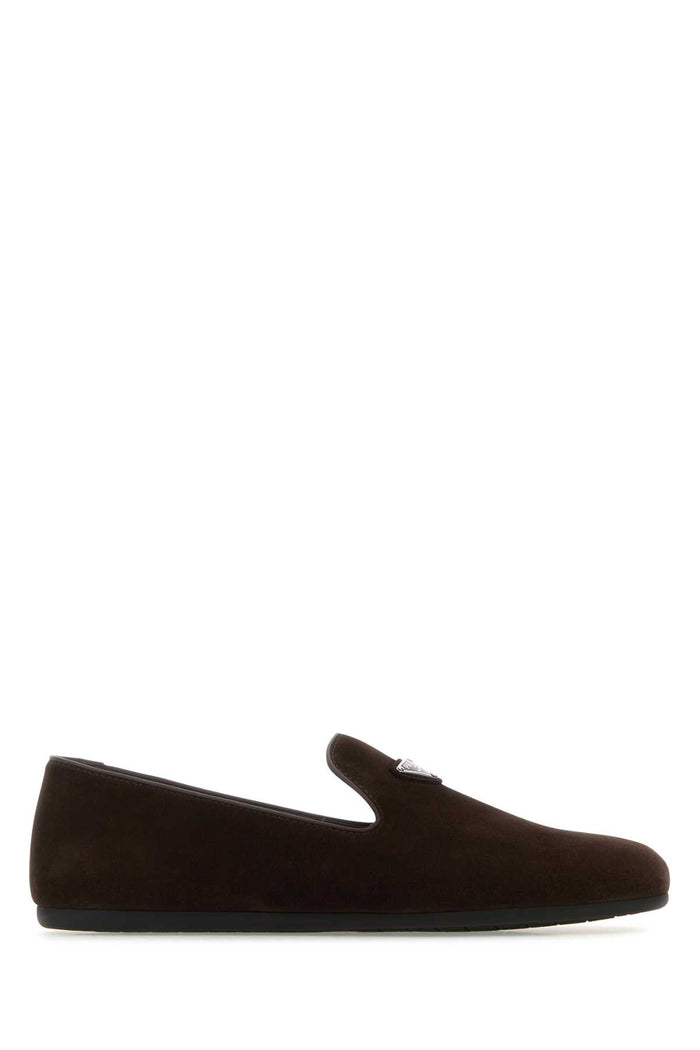 Dark Brown Suede Loafers Moro Mocassini