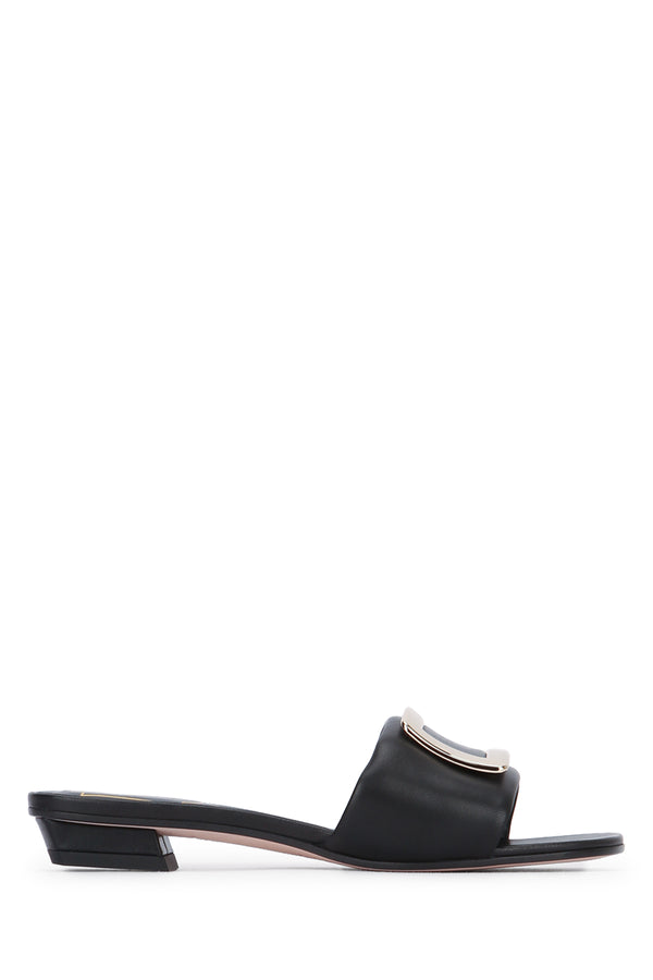 Roger Vivier Leather mule heel in black