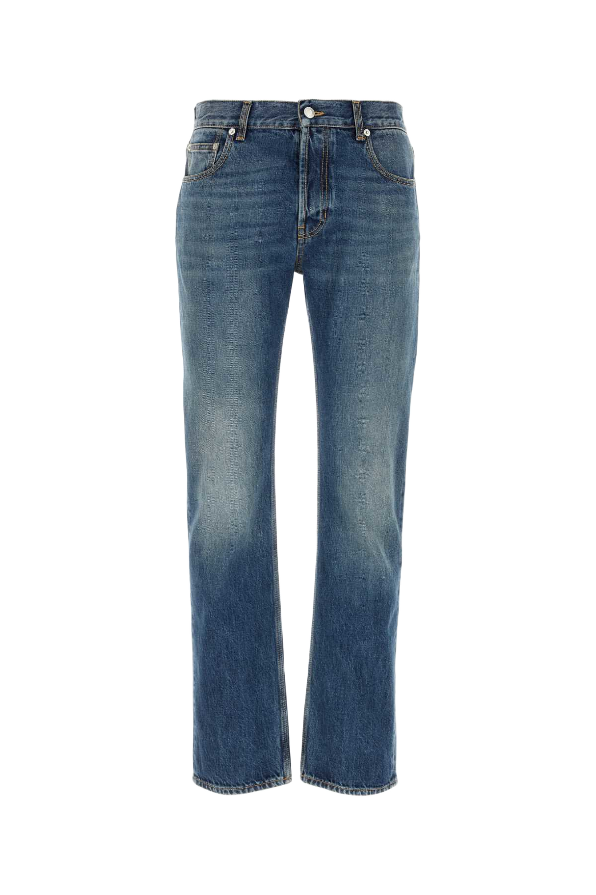 Denim Jeans Bluewashed Exterior: Cotton