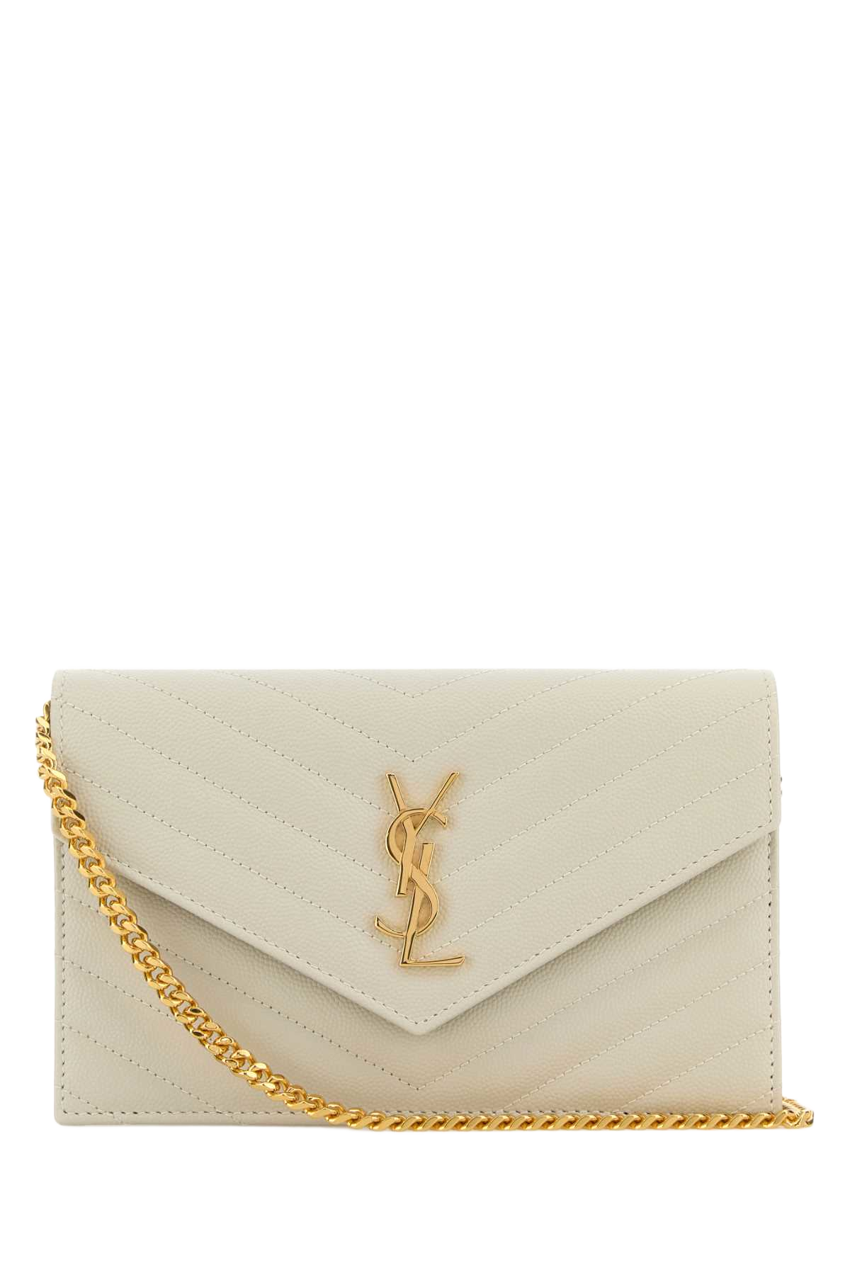 Chalk Leather Envelope Clutch Cremasoft Portafogli