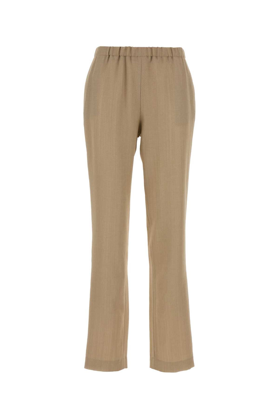 Loulou De Saison 65% Viscose trousers in beige