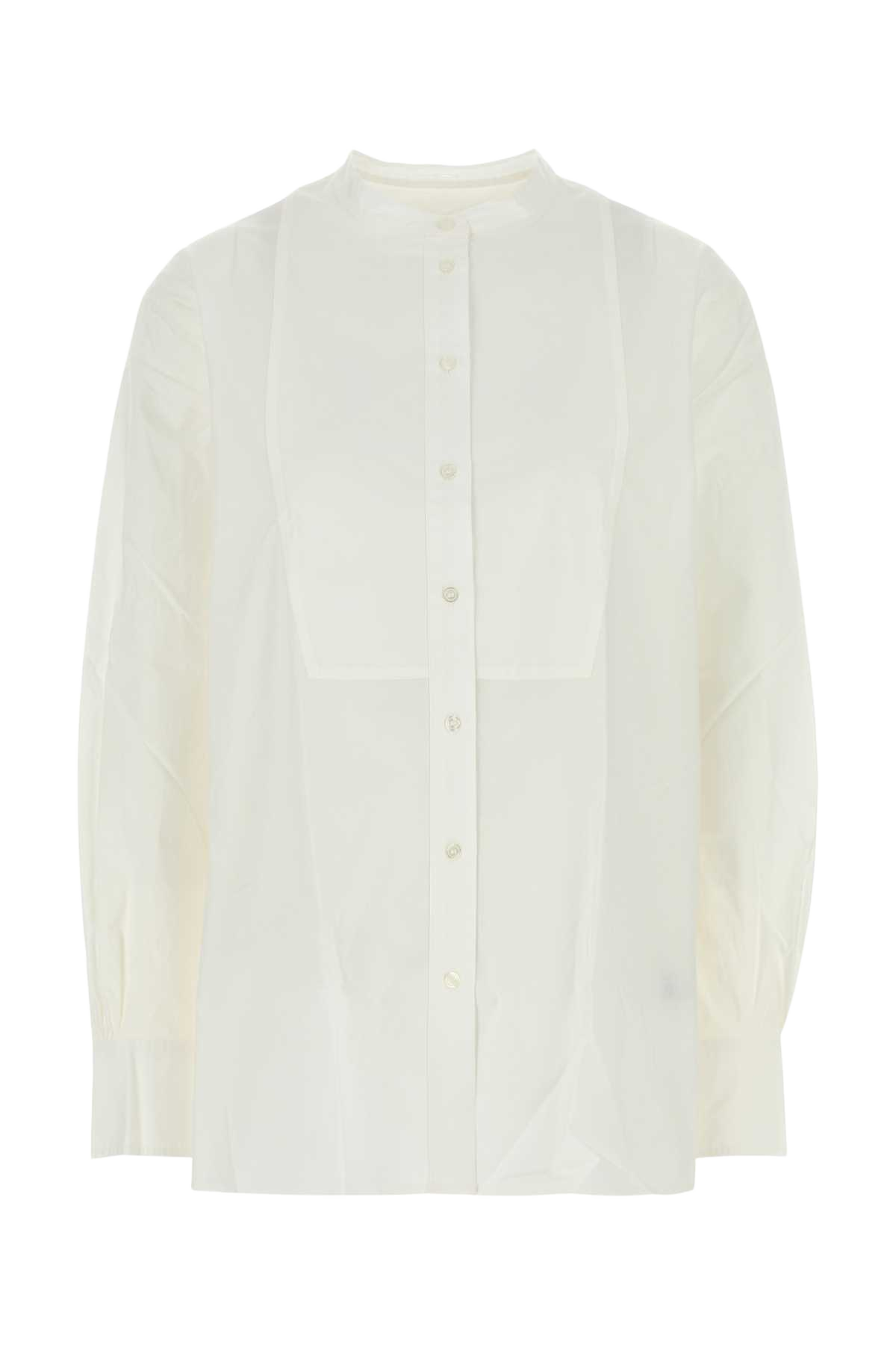 White Poplin Dori Oversize Shirt Blanccasse Exterior: Organic Cotton Camicie