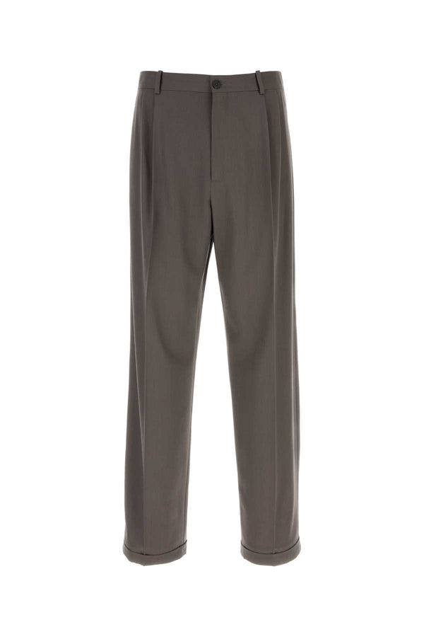 The Row Pant 100% Wool trouser in brown