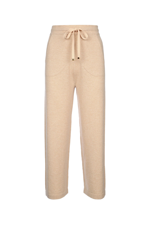Elisabetta Franchi Tricot Tricot knit trousers in beige