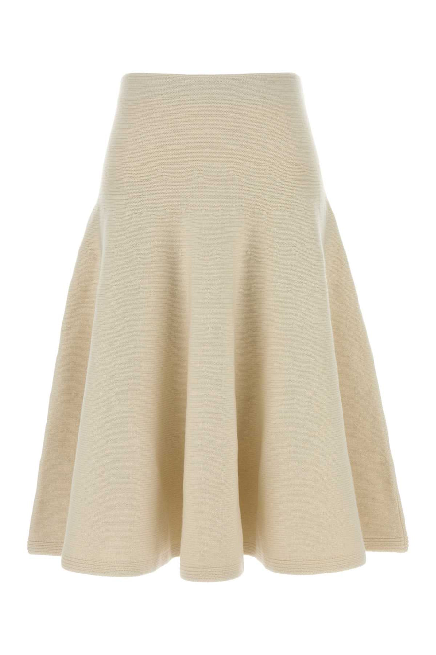 Ivory Stretch Cashmere Blend Skirt Blanc Naturel Gonne