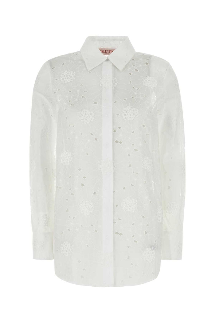 White Cotton Shirt Avorio Exterior: Camicie