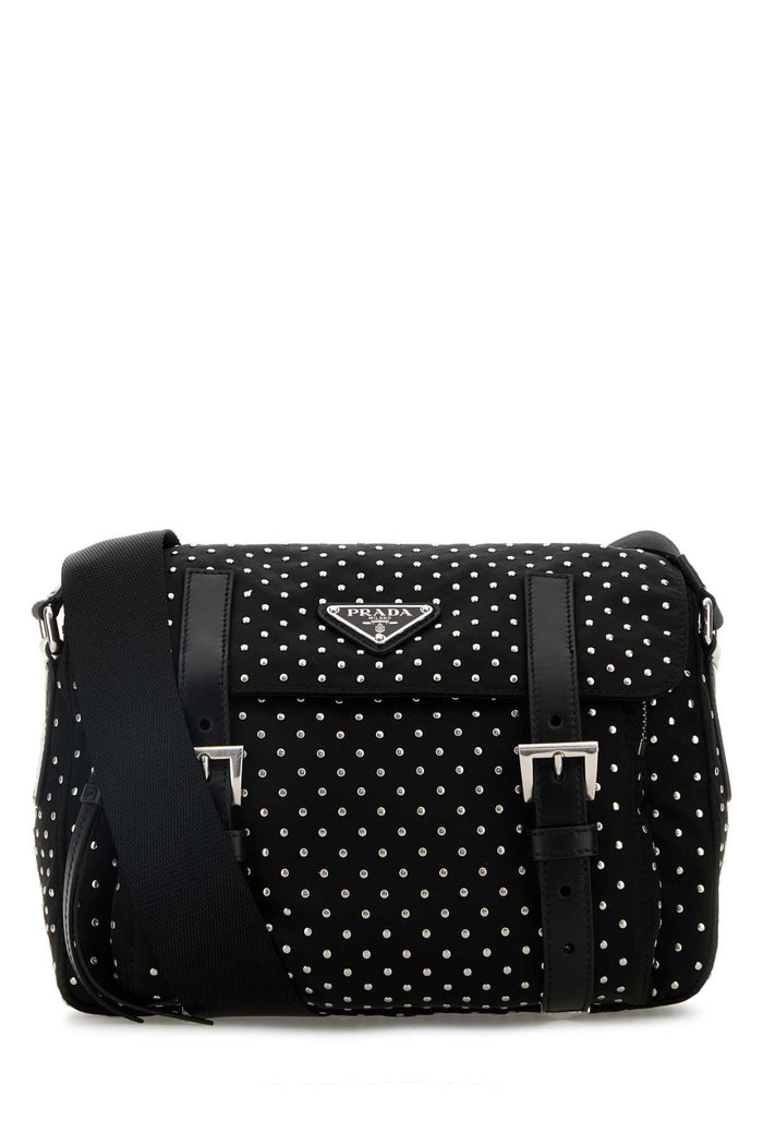 Black Re-Nylon Crossbody Bag Nero Borse A Tracolla