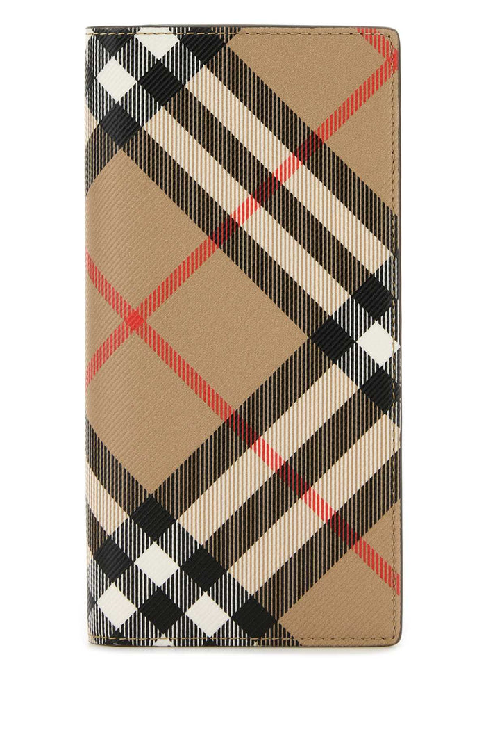 Printed Canvas Wallet Sand Portafogli