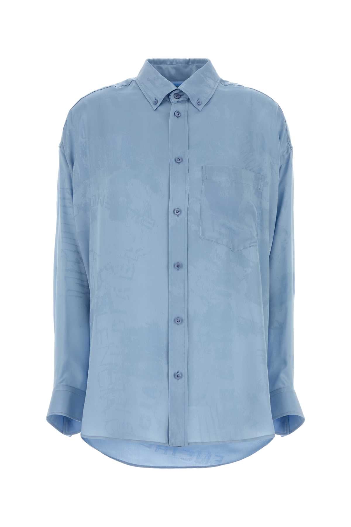 Baby Blue T Silk Camicie