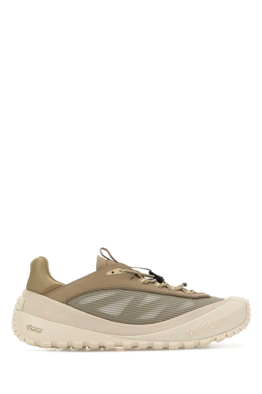 Moncler Sneakers Exterior: Leather sneakers in beige