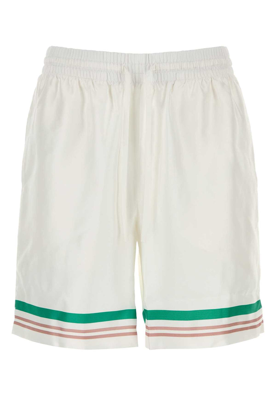 Casablanca Shorts Main: 100% Silk. Lining: 100% Polyester bermuda shorts in white