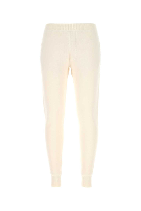 Prada 95% Cashmere joggers in white