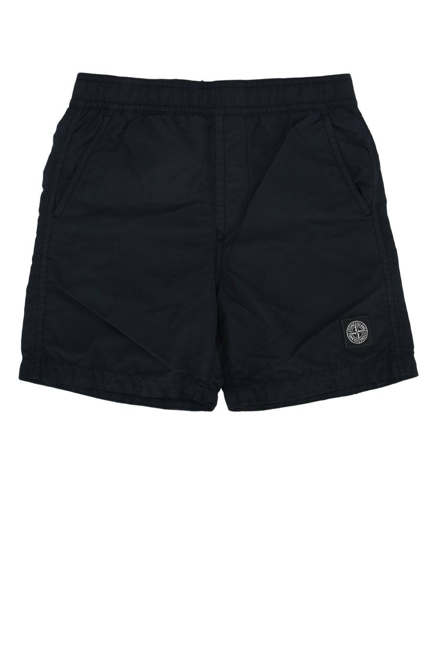 Stone Island Kids 100% Polyamide shorts in navy