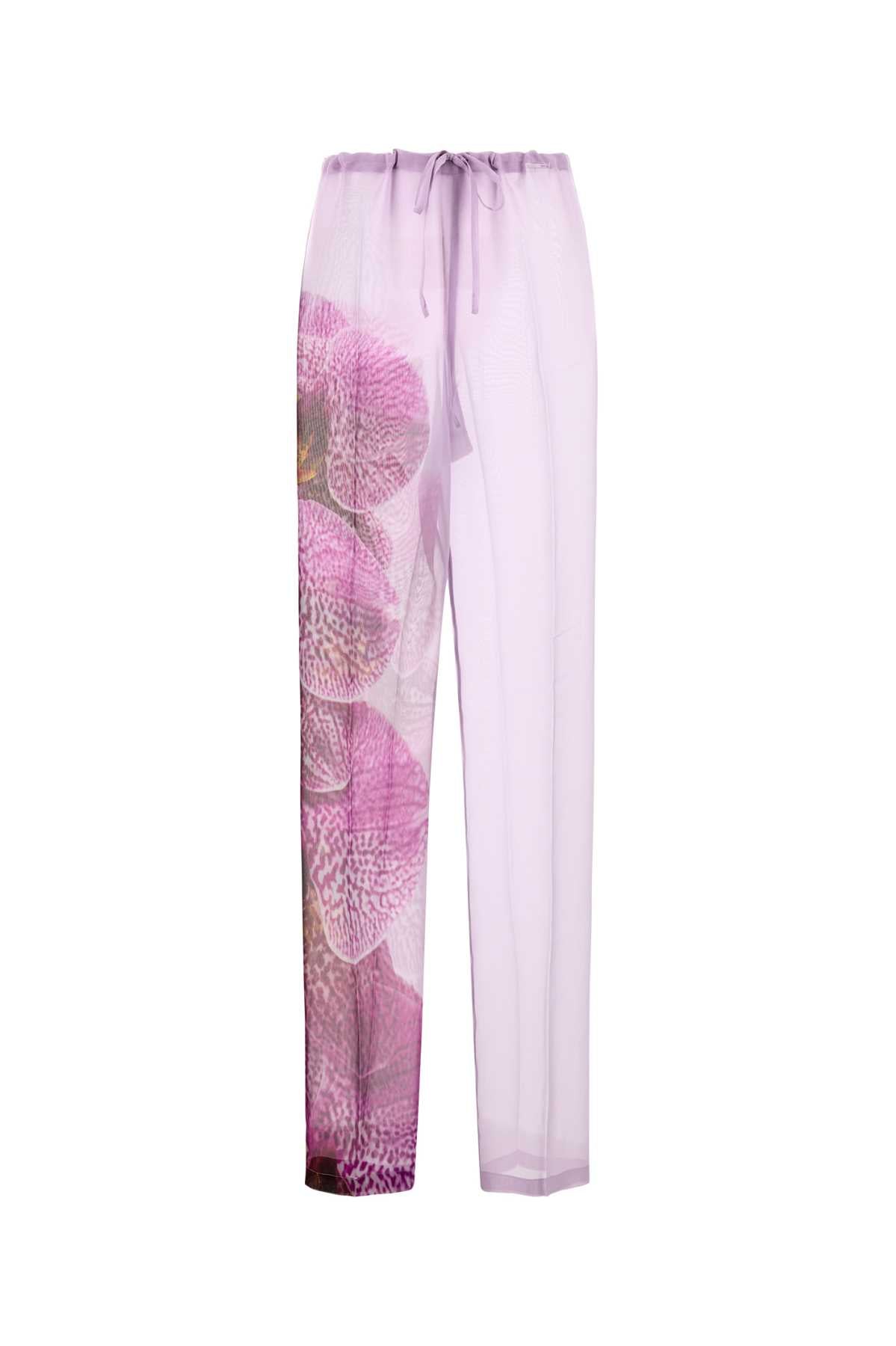 Lilac Crepe Pachas Pant Fuchsia Exterior: Polyester Pantaloni