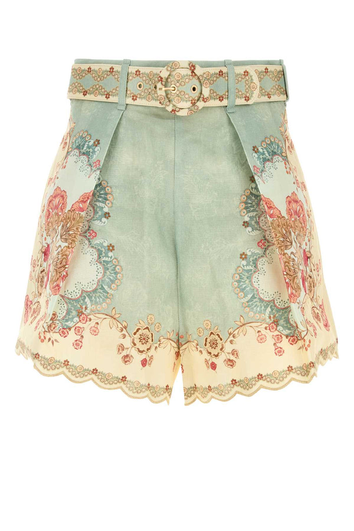 Wallpaperfloralmint Linen Short