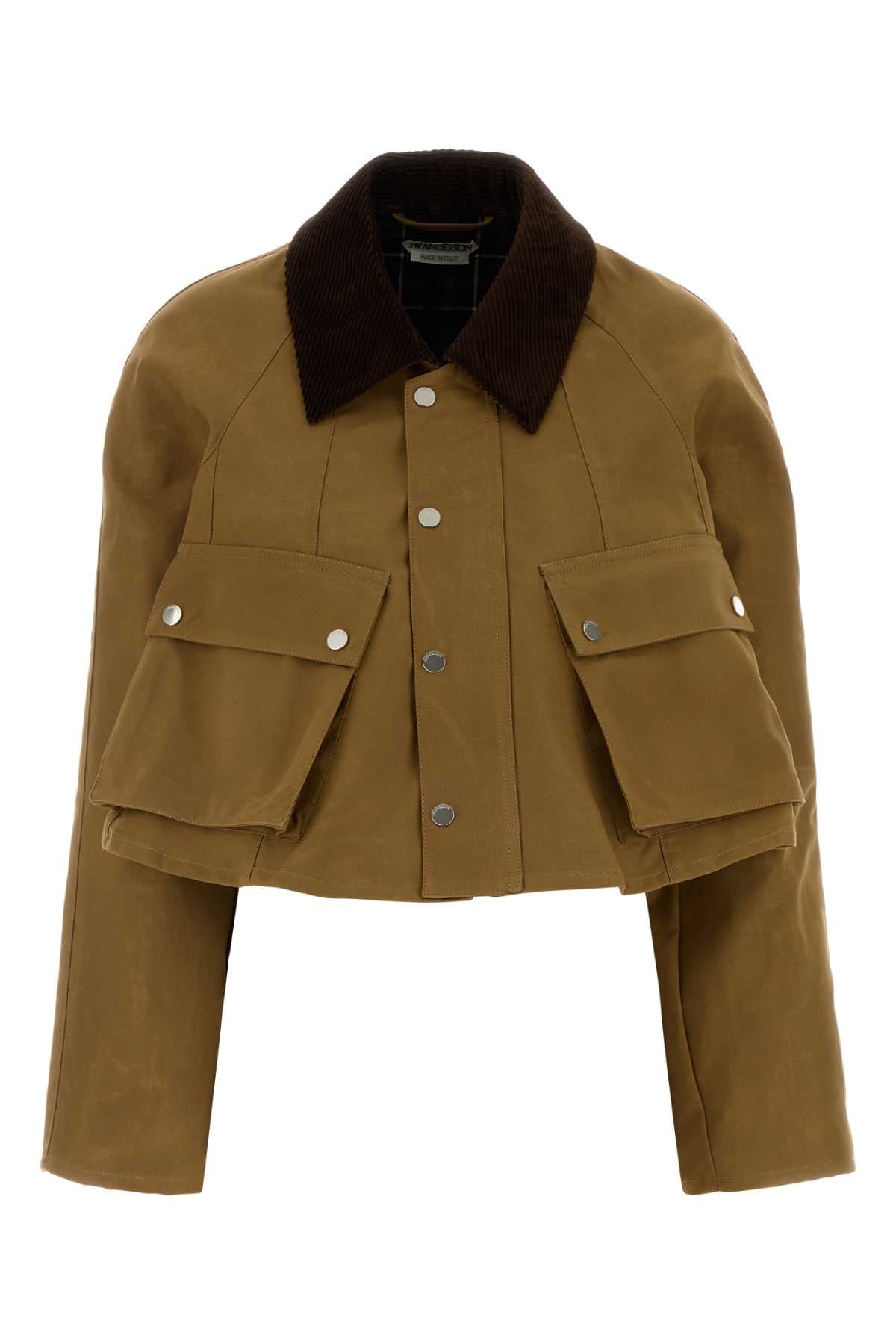 Camel Cotton Jacket Biscuit Giubbini