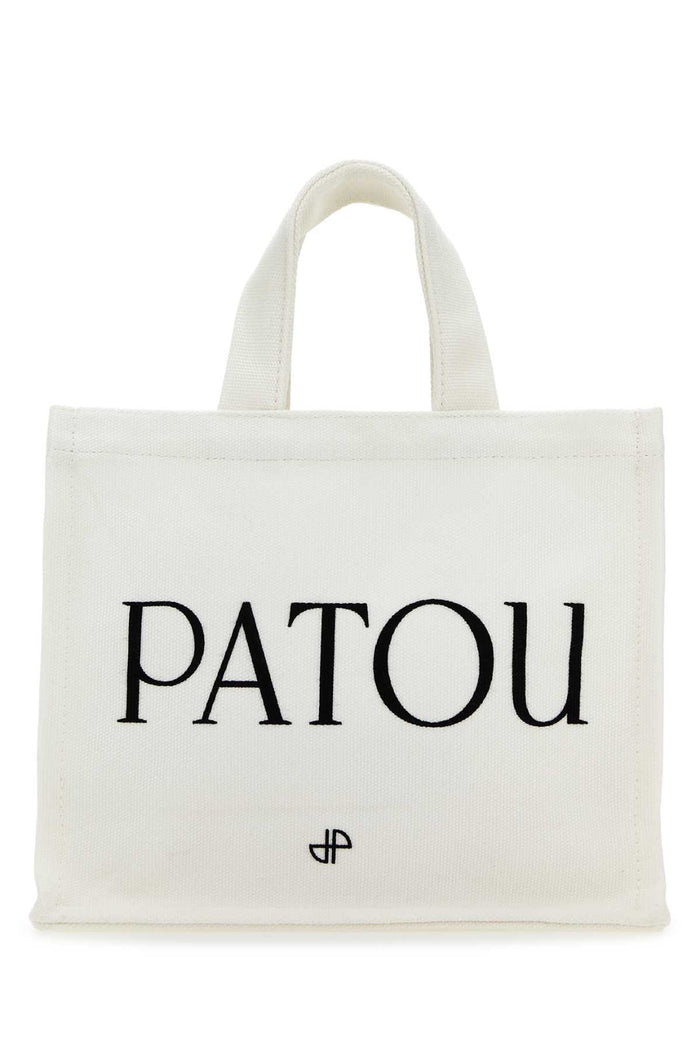 White Cotton Shopping Bag 090c Exterior: Borse A Mano