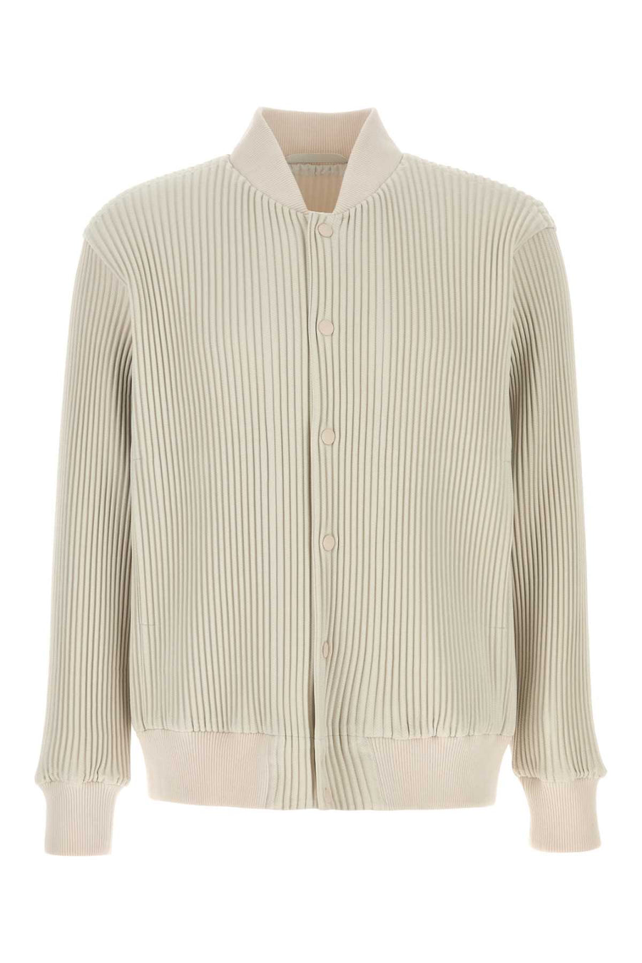 Homme Plisse' Issey Miyake Exterior: 100% Polyester; Lining: 100% Polyester bomber jacket in ivory