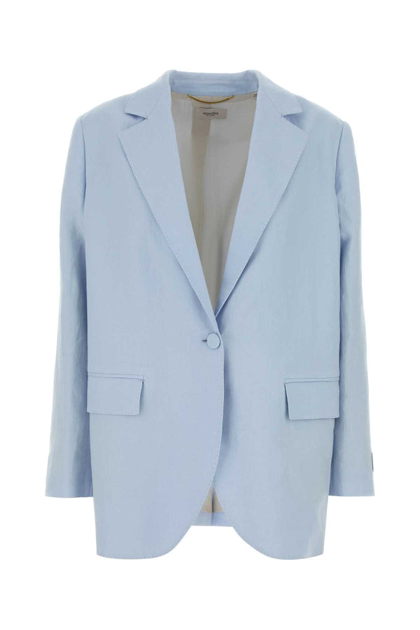 Agnona Breasted 100% Linen blazer in blue