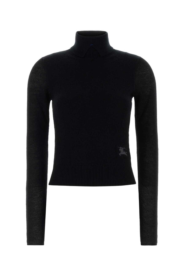 Burberry 50% Wool 34% Polyester 14% Alpaca 1% Nylon sweater in black