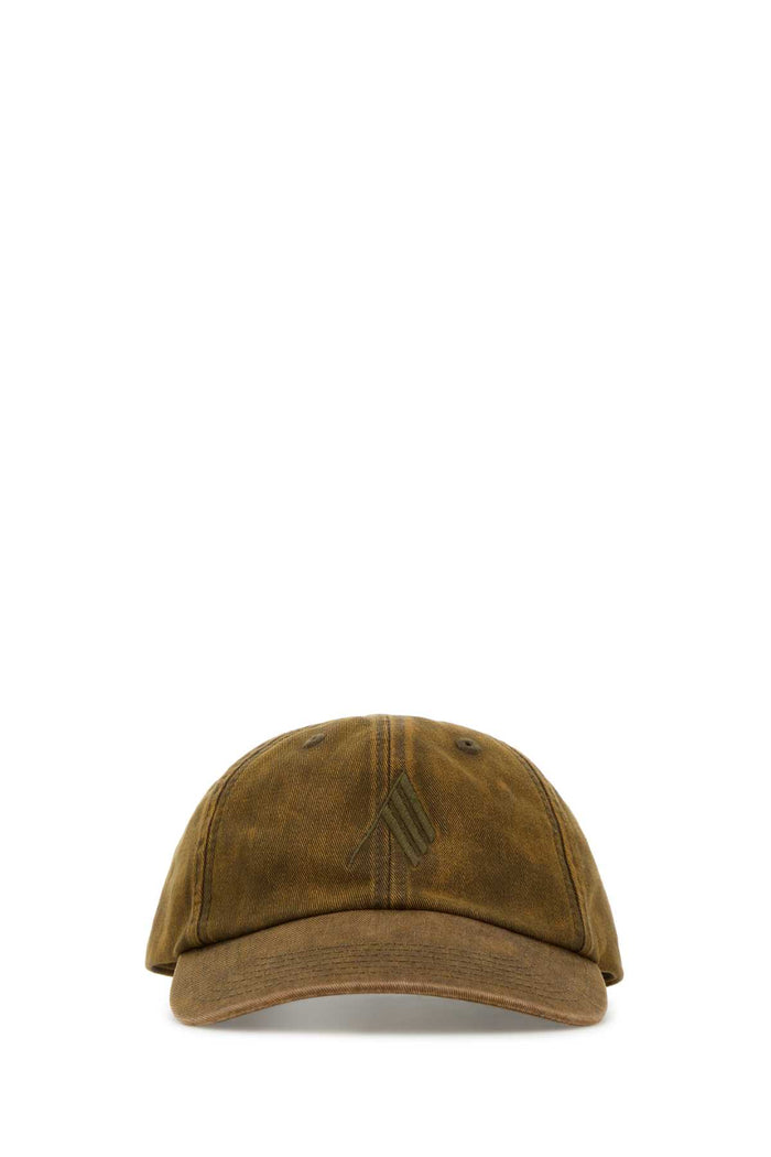 Brown Cotton Baseball Cap Militarygreen Cappelli E Fasce Per Capelli