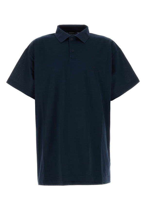 Balenciaga 100% cotton polo in navy