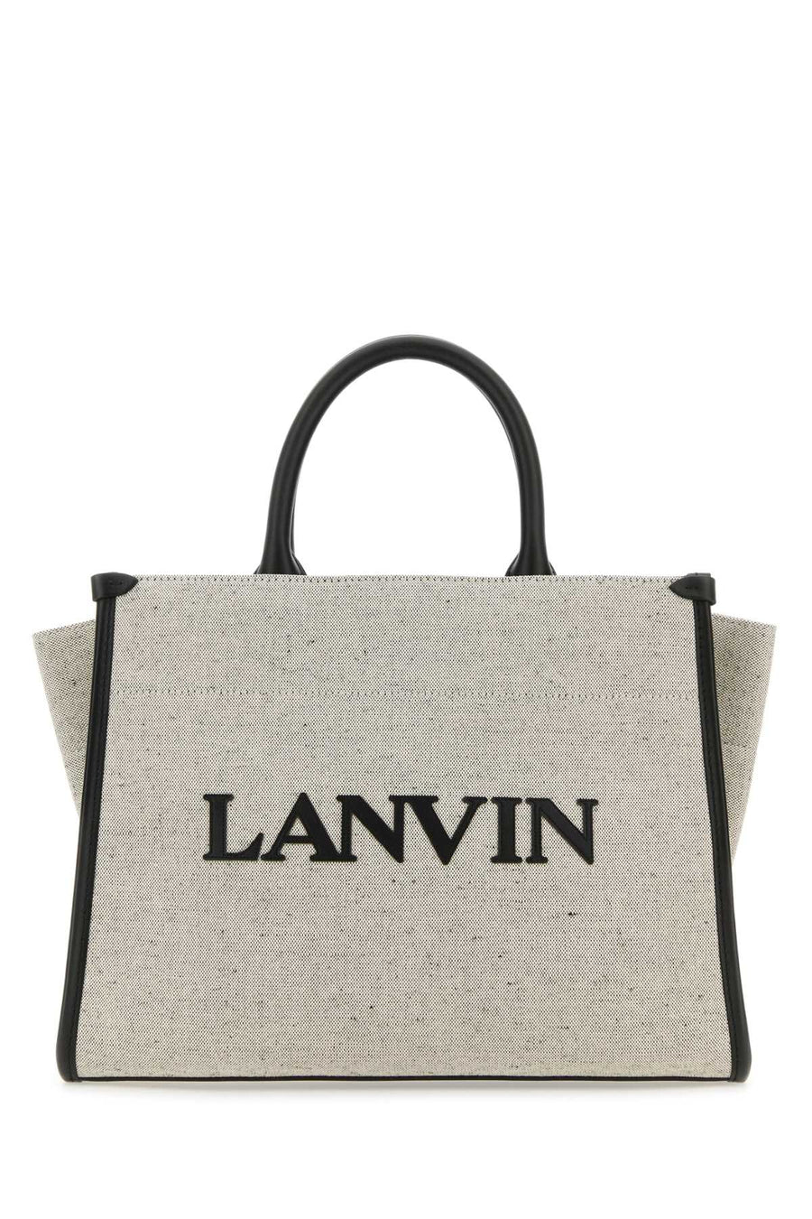 Lanvin Exterior: 100% Cotton tote bag in beige